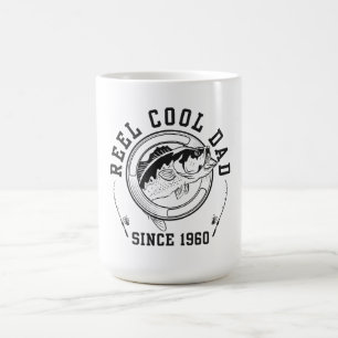 Funny Fishing Quote Reel Cool Dad Since 1960 Coffee Mug