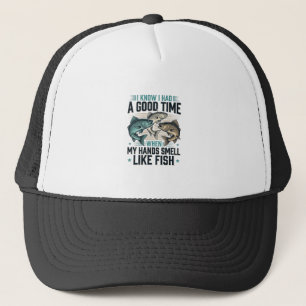 Funny Fishing Quote Vintage Engraving Vector Desig Trucker Hat