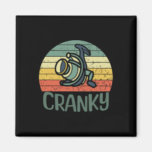 Funny Fishing Reel Pun Shirt For Cranky Fishermen Magnet