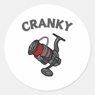 Funny Fishing Reel Pun Shirt For Fishermen  Classic Round Sticker