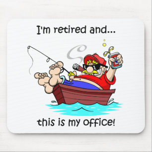 Funny fishing retirement mouse pad