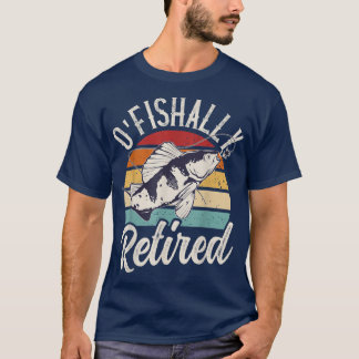 Funny Fishing Retro Retirement Ofishally Retired T-Shirt