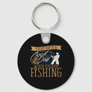 Funny Fishing Rod Fish - Fisherman  Keychain