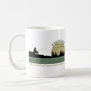 Funny fishing saying coffee mug