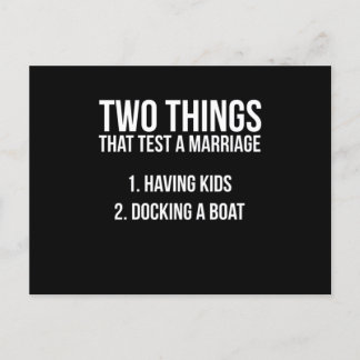 Funny Fishing Saying Docking A Boat Marriage Desig Postcard