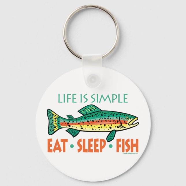 Funny Fishing Saying Keychain (Front)