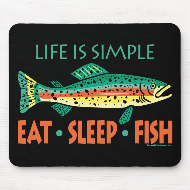 Funny Fishing Saying Mouse Pad (Front)