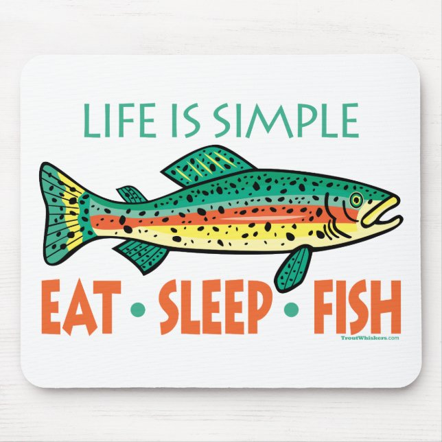 Funny Fishing Saying Mouse Pad (Front)