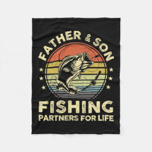 Funny Fishing-shirt Father Son Matching B Fish Dad Fleece Blanket