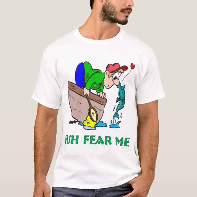 Funny Fishing Shirt Fishing Humour Fishing Fear (Front)