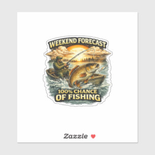 Funny Fishing T-Shirt – Weekend Forecast 100% Chan