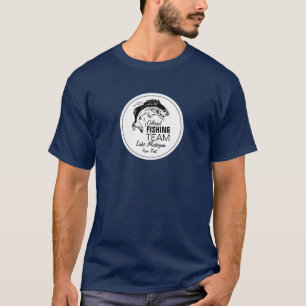 Funny Fishing Team Blue Shirt Your Name & Lake
