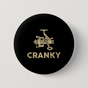 Funny Fishing Tee For Men 2 Inch Round Button
