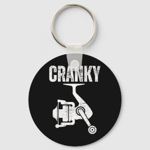 Funny Fishing Tee For Men Cranky Fishing Tee Reel  Keychain