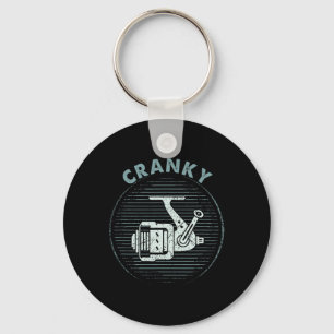 Funny Fishing Tee For Men Cranky Keychain