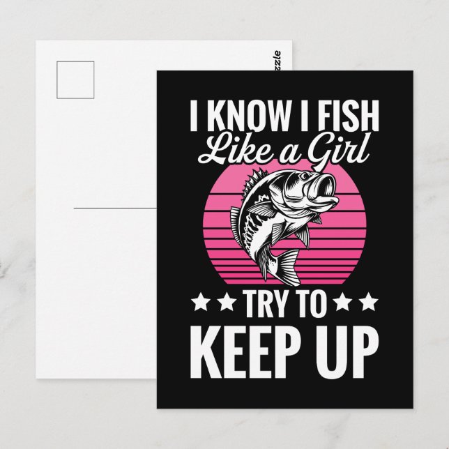 Funny Fishing Theme  Postcard (Front/Back)
