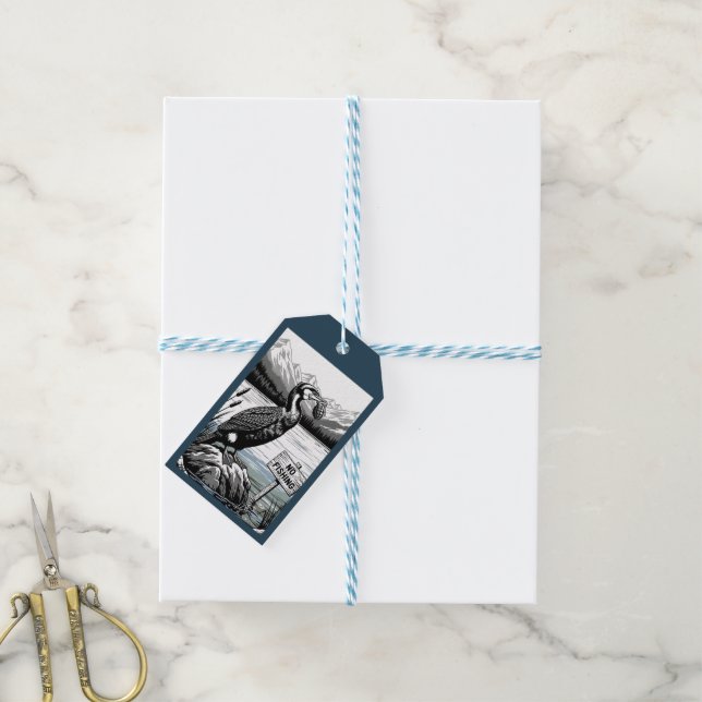 Funny Fishing Themed Gift Tags (With Twine)