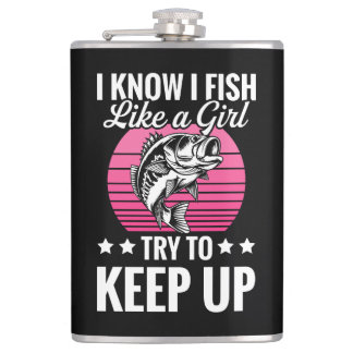 Funny Fishing Themed Hip Flask