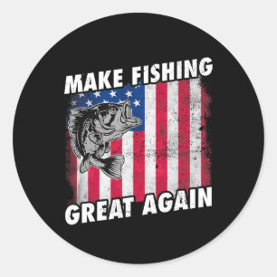 Funny Fishing Trump Gifts  Classic Round Sticker