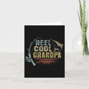 Funny Fishing Vintage Reel Cool Grandpa  Card
