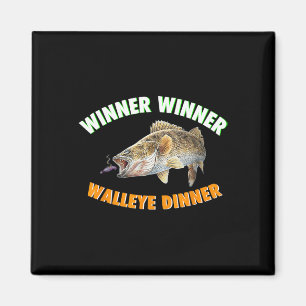 Funny Fishing Winner Winner Walleye Dinner Fish Fr Magnet