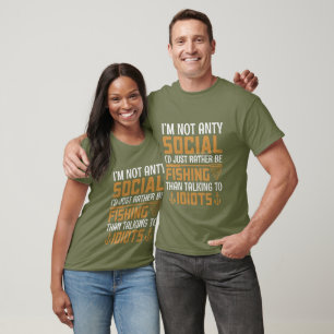 funny fishing word art T-Shirt