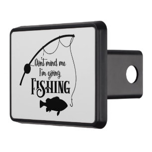 funny fishing word art trailer hitch cover