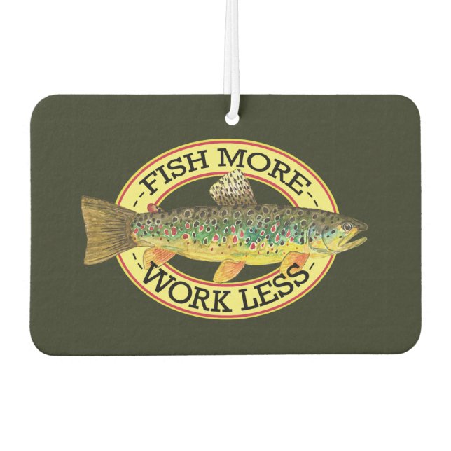 Funny Fishing Words for a Fisherman Car Air Freshener (Front)