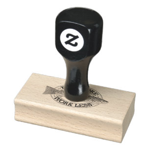 Funny Fishing Words for a Fisherman Rubber Stamp