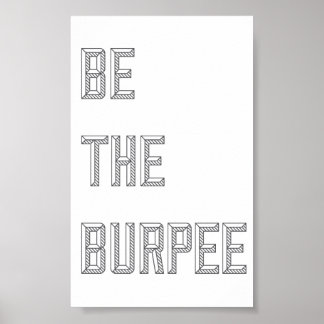 Funny Fitness Burpee Gym Humor Poster