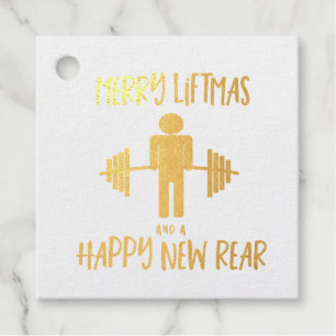 Funny Fitness Fitmas Christmas Trainer Holiday Favour Tags