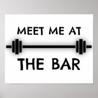 Funny Fitness Quote: Meet me at the Bar