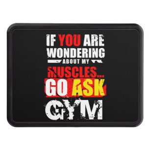 Funny Fitness Saying Customize Trailer Hitch Cover