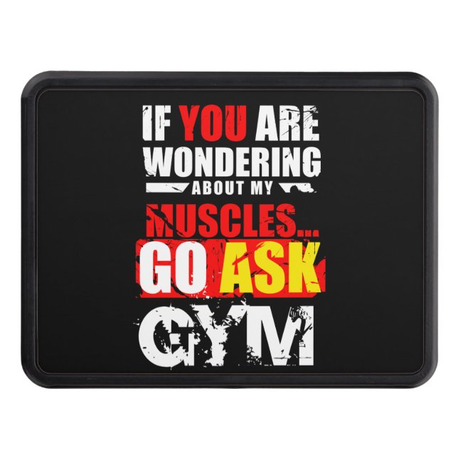 Funny Fitness Saying Customize Trailer Hitch Cover (Front)