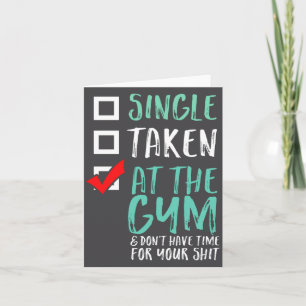 Funny Fitness Workout Single Taken At The Gym  Card