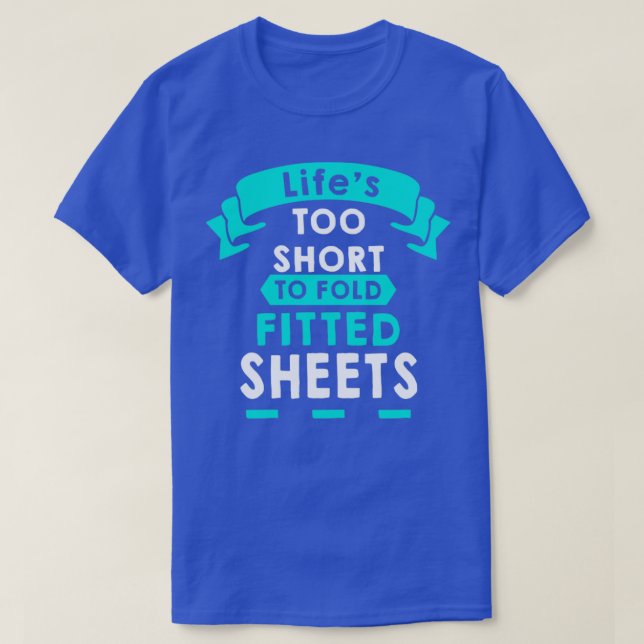 Funny Fitted Sheet Folding Laundry T-Shirt (Design Front)