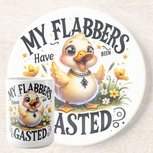 Funny Flabbergasted Duck Coaster (Add a splash of personality and humour to your coffee table with this charming, cute coaster.)