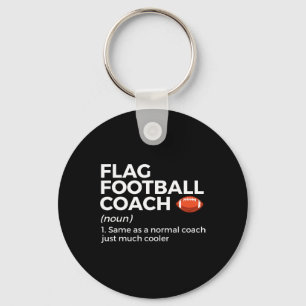 Funny Flag Football Coach Definition  Keychain