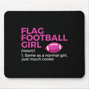 Funny Flag Football Girl Definition Mouse Pad