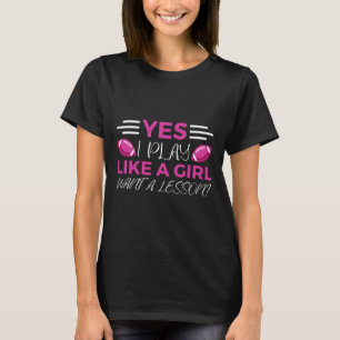 Funny Flag Football Girl  T-Shirt
