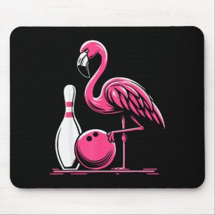 Funny Flamingo Bowling N Bowl Bowler  Mouse Pad