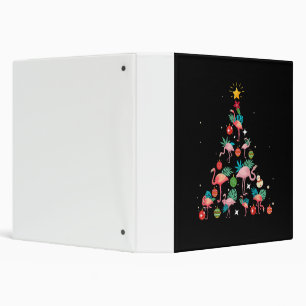 Funny Flamingo Christmas Tree Binder