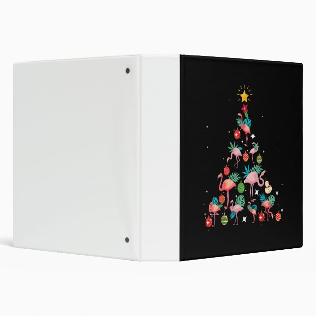 Funny Flamingo Christmas Tree Binder (Background)