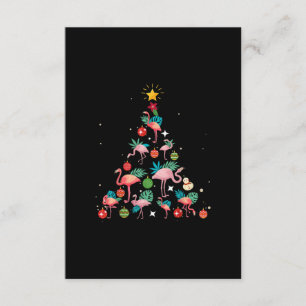 Funny Flamingo Christmas Tree Enclosure Card
