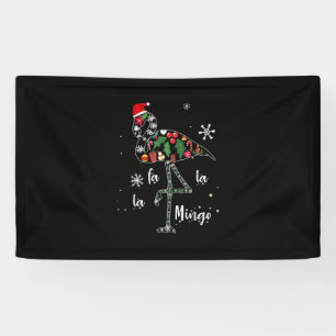 Funny Flamingo Christmas Xmas Banner
