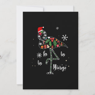 Funny Flamingo Christmas Xmas Thank You Card