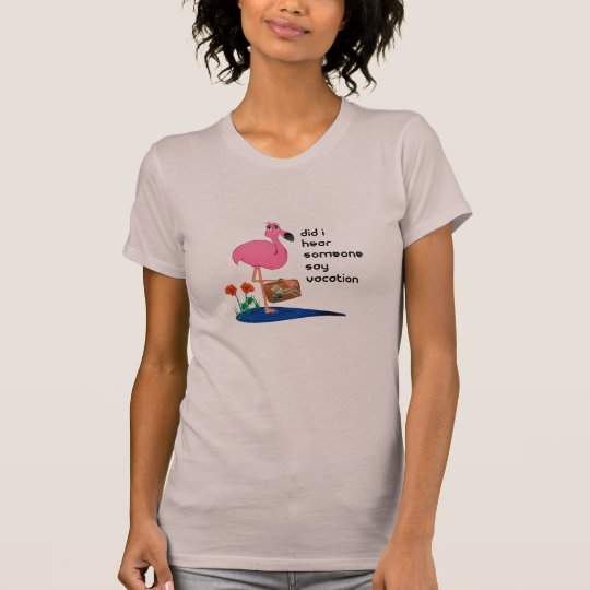 Funny Flamingo on Vacation T-shirt