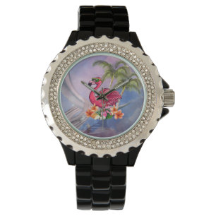 Funny flamingo watch