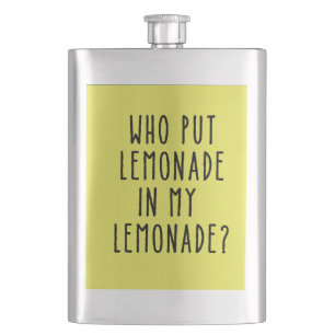 Funny Flask with Lemonade Text
