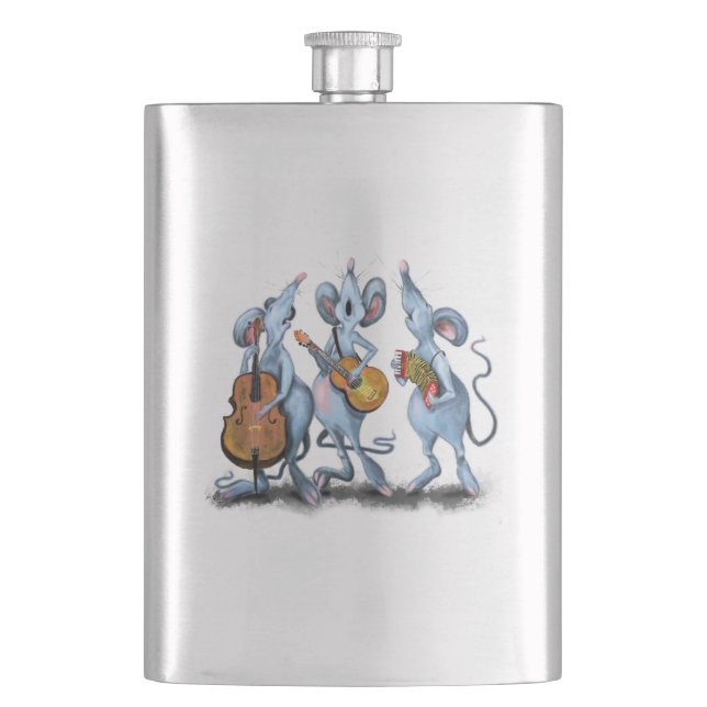 Funny Flask with Mouse Music Band (Front)